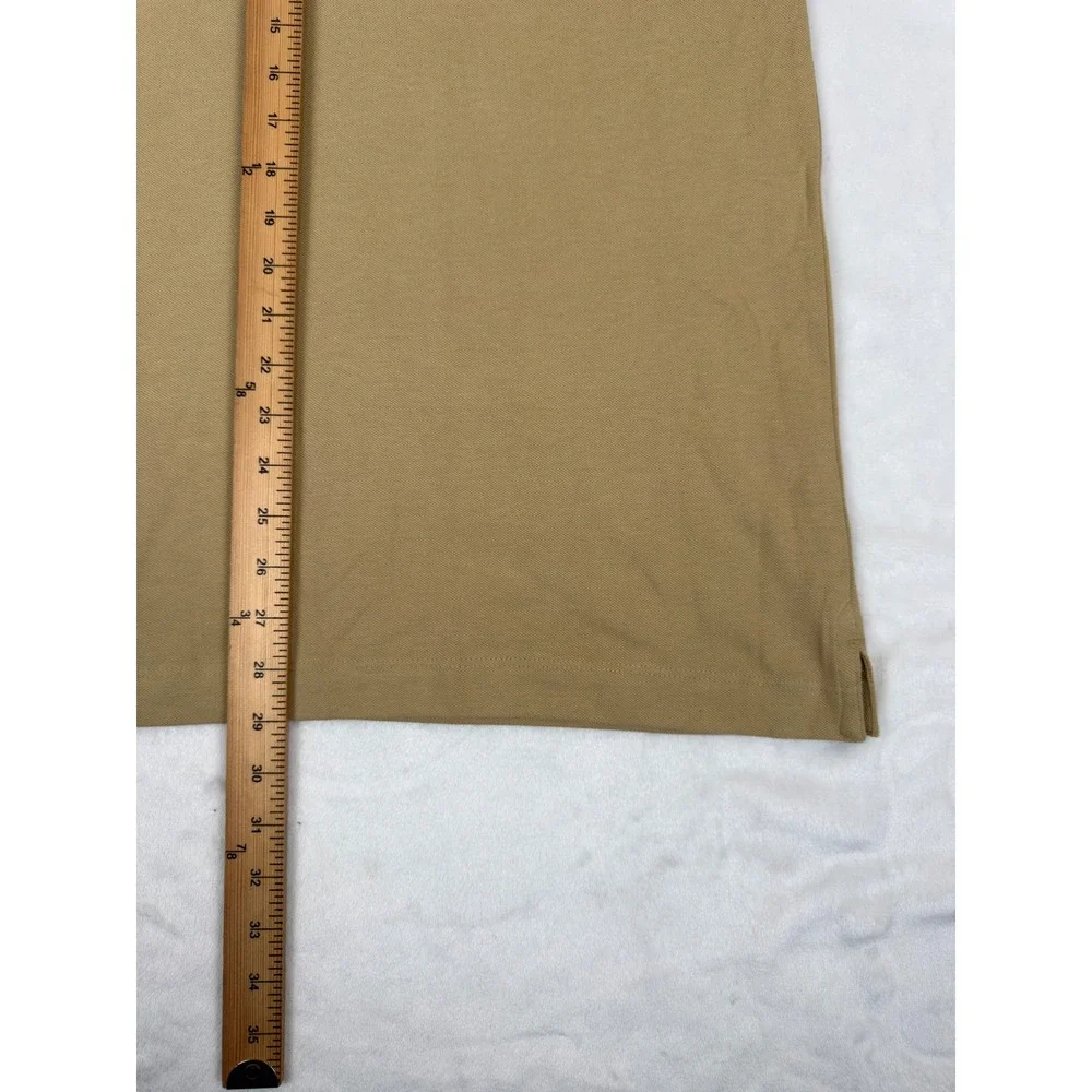 True Religion Mens Stripe HD Relaxed Polo Travertine Tan Logo Shirt 700421 New